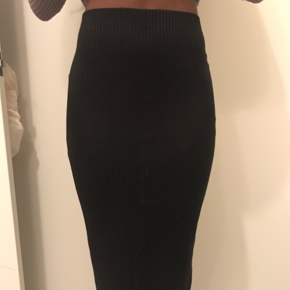 Urban outfitters ribbed midi pencil skirt